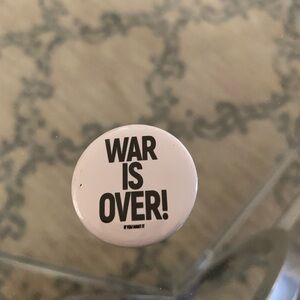 War is over pin